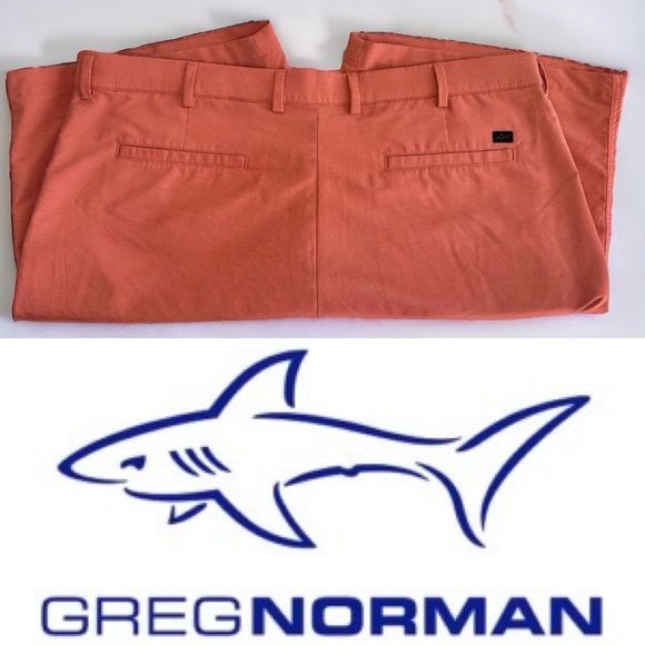GREG NORMAM GOLF SHORTS. EXCELLENT CONDITION. MOISTURE WICK. SOFT 4 WAY STRETCH - Picture 10 of 11